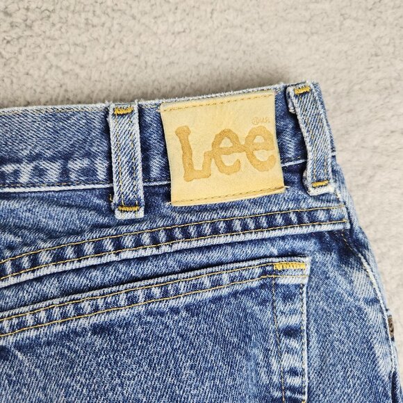 Vintage Lee Jeans Men's 32x30 Straight Leg Wallet Fade Classic Blue Denim Pants - Picture 7 of 9